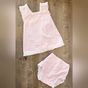 Punk gingham apron dress and diaper cover